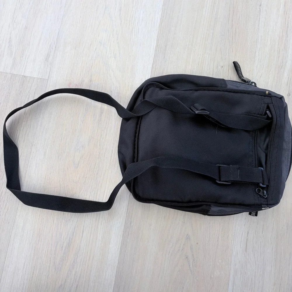 90s Eddie Bauer EBTEK EB1920 Crossbody Bag Blk Yellow Outdoor Gear Messenger Bag